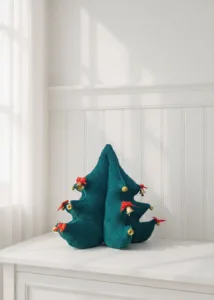 Árbol de Navidad de tela hecho con una camiseta reciclada